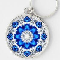 💙 Collar de flores azules con nombre personalizad
