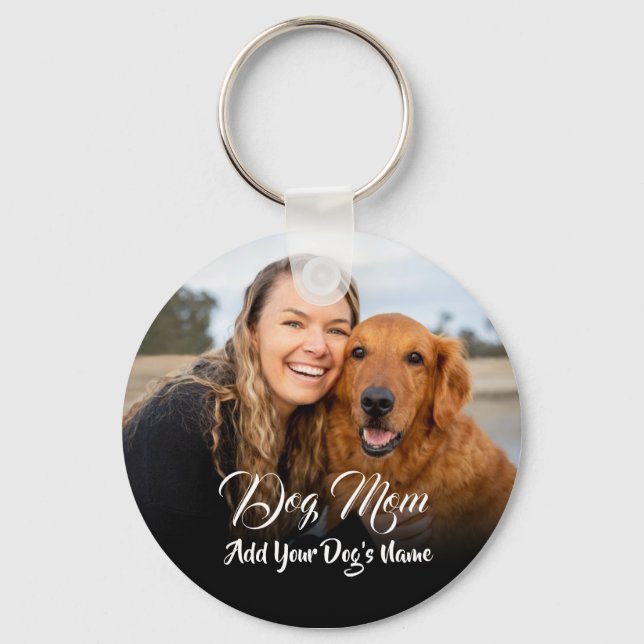 Llavero Collar de Foto de Perro Mamá Personalizado (Anverso)