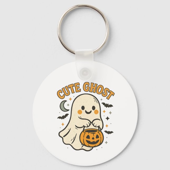Llavero Collar de Halloween de Fantasmita Adorable (Anverso)