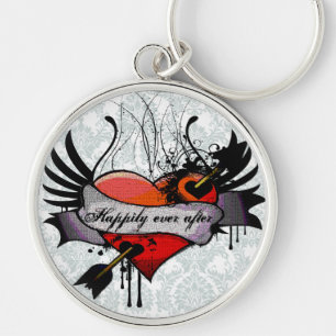 Llavero Collar de luna de miel feliz para siempre Corazón