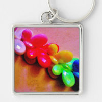 Collar de mariposa arco iris