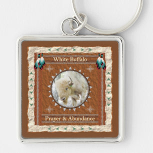 Llavero Collar de oración y abundancia de Búfalo Blanco