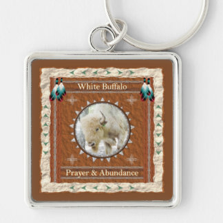 Llavero Collar de oración y abundancia de Búfalo Blanco
