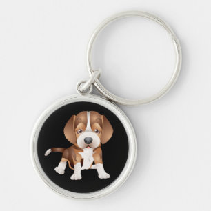 Llavero Collar de perro cachorro Beagle negro