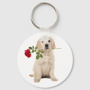 Llavero Collar de perro de cachorro Retriever Dorado Amor