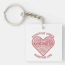 Llavero Collarín Acrílico Vibraciones Positivas Vida Posit