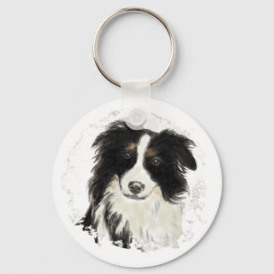 Llavero Collie de borde personalizado - Colección de perro