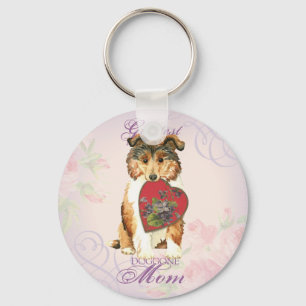 Llavero Collie Heart Mom