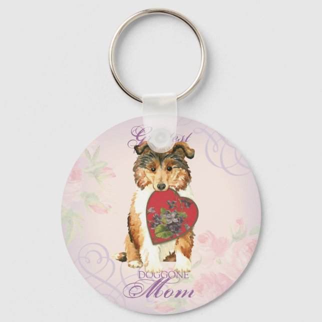 Llavero Collie Heart Mom (Anverso)
