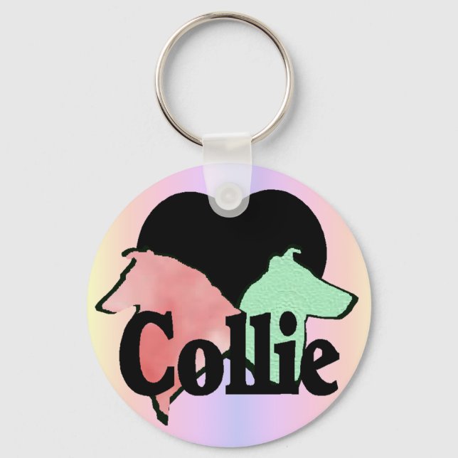 Llavero Collie Lovers fuerte y suave (Anverso)