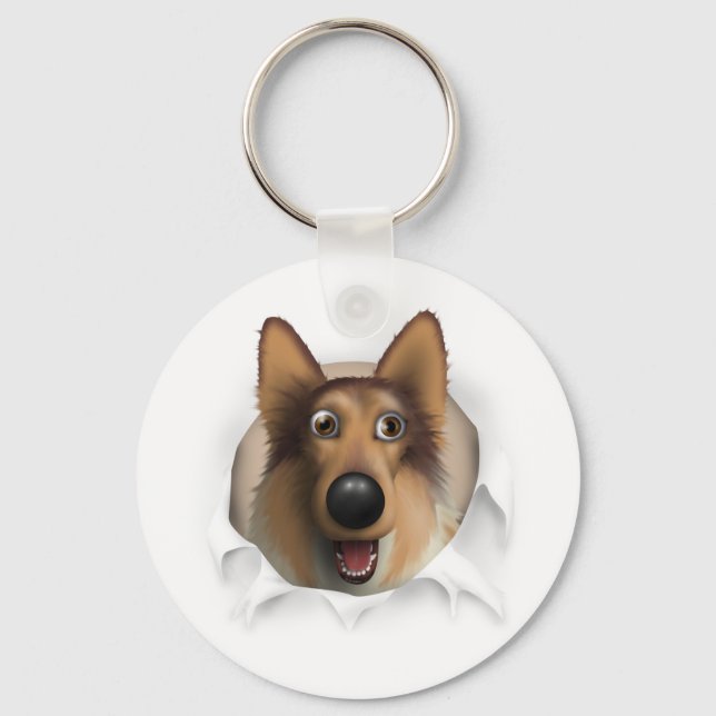 Llavero Collie (Rough Coat) Salto (Anverso)