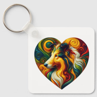 Llavero Collie Swirl y ColliesWithoutBorders