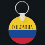 Llavero Colombia flag - Bandera De Colombia<br><div class="desc">The national flag of Colombia is a horizontal tricolour of yellow, blue and red. It is a triband flag with horizontal bands colored yellow, blue and red. Vertically the yellow occupies 50% and the other 50% is shared by the blue and red colors in equal proportion. #patriotic #colombia #colombian #flag...</div>