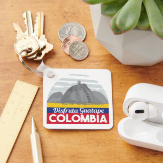 Llavero Colombia Guatape Vintage Travel Keychain