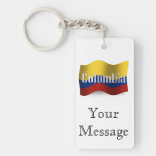 Llavero Colombia ondeando bandera