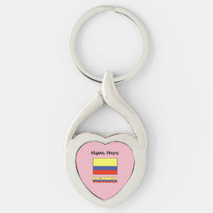 Llavero Colombia y la bandera colombiana personalizada