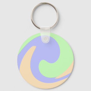 Llavero Color azul verde oscuro líquido mármol boho patrón