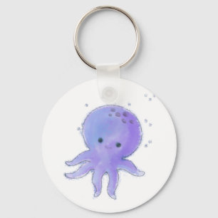 Llavero Color de agua morado claro del pulpo