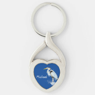 Llavero Color de agua original Personalizado de aves de la