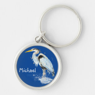 Llavero Color de agua original Personalizado de aves de la
