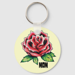 Llavero Color de rosa, MAMÁ