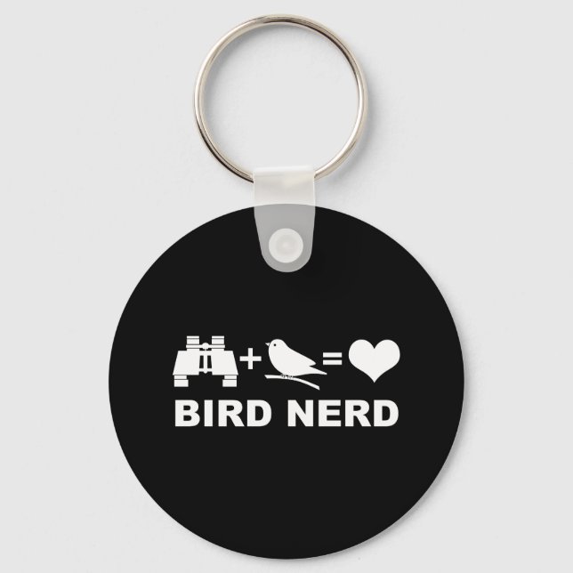 Llavero Color del Personalizado del pájaro Nerd Birdwatche (Anverso)