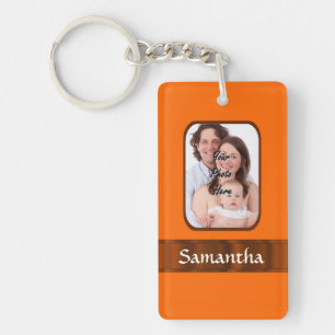 Llavero color naranja personalizado