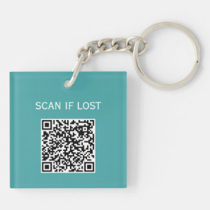 Llavero Color sólido código QR Explorar si se pierde Paste