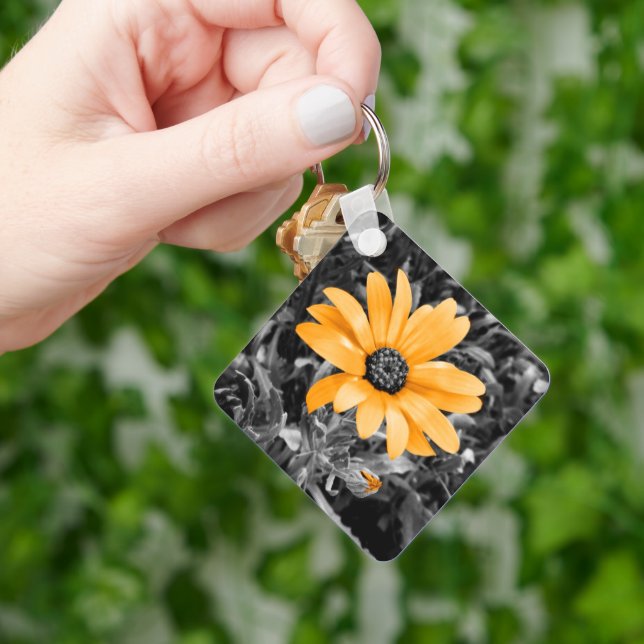 Llavero Color Splash Spring Flash African Daisy Photograph (Mano)