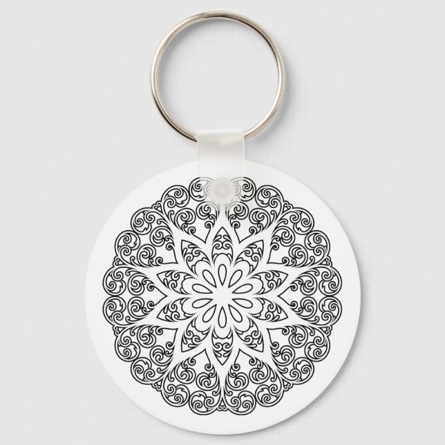 Llavero Color su propio MANDALA - DIY Colour Book 1 (Anverso)