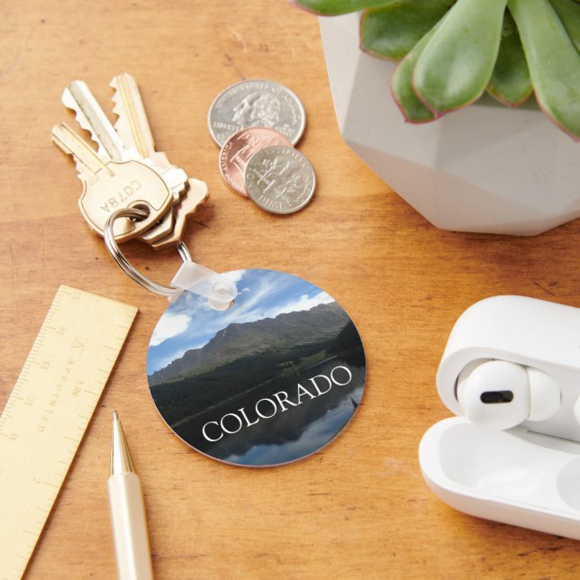 Llavero Colorado Beautiful Mountains Large Button Keychain (Escritorio )