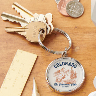 Llavero Colorado Mountain   The Centennial State Souvenir