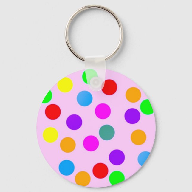 Llavero coloreado_dots_on_pink (Anverso)