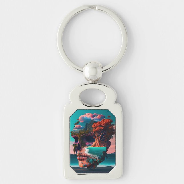 Llavero Colored skull head (Anverso)