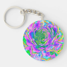 Llavero Colores arcoiris Fiesta Suculento Sedum Rosette