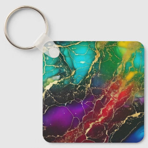Llavero Colores arcoiris Tote de tinta de alcohol