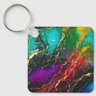 Llavero Colores arcoiris Tote de tinta de alcohol