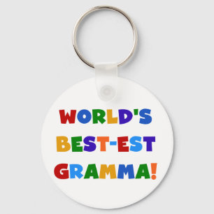 Llavero Colores brillantes del Mejor-est Gramma del mundo