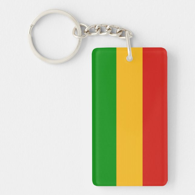 Llavero COLORES DE BANDERA RASTAFARI + tus ideas (Frente)