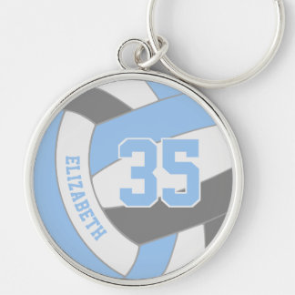 Llavero colores de equipo gris claro personalizado voleibo
