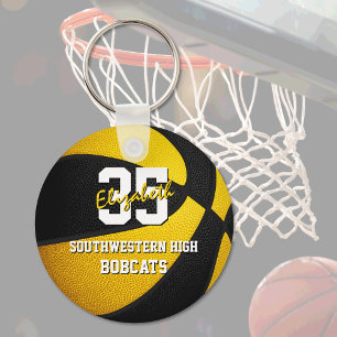 Llavero colores del equipo de baloncesto de niños de oro n