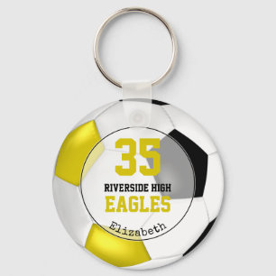 Llavero colores del equipo de fútbol chicas de color blanc