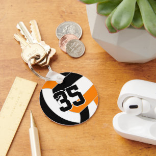 Llavero Colores del equipo de voleibol naranja negro