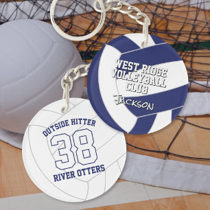 Llavero colores del equipo de voleibol regalos azules o CU