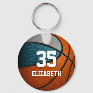 Llavero Colores del equipo deportivo de baloncesto gris ve