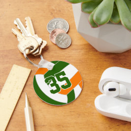 Llavero Colores del equipo verde de voleibol naranja