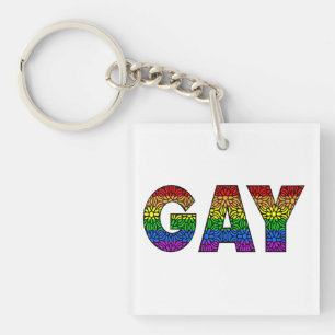 Llavero Colores del orgullo de las flores GAY
