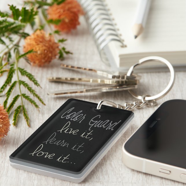 Llavero Colores Guard Live It Learn It Love It Keychain (Frente Derecha)