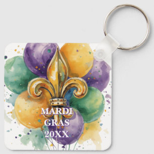 Llavero Colores personalizados de Mardi Gras