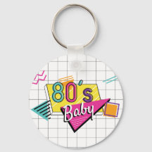 Colorful 80's Baby Keychain